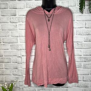 Glitz Pink Long Sleeve Hoodie Tee Tshirt Top Size 1X
